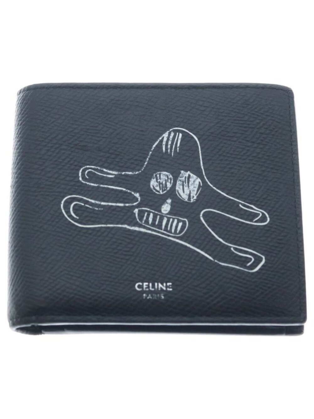 Celine Andre Butzer Bifold Leather Wallet Black